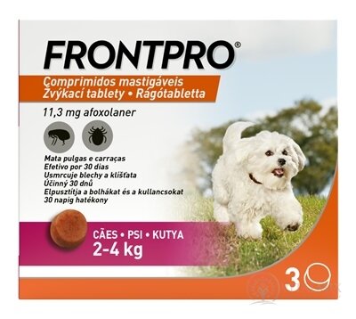 FRONTPRO 11 mg žvýkací tablety pro psy (2 - 4 kg) 1x3 ks