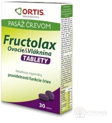 Fructolax Ovoce a vláknina TABLETY (s rebarbory) 1x30 ks