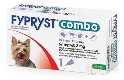 FYPRYST combo 67 mg/60,3 mg PSY 2-10 KG roztok pro kapání na kůži pro malé psy (pipeta) 1x0,67 ml