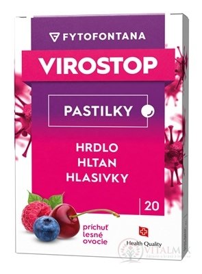 fytofontana VIROSTOP pastilky na cucání, příchuť lesního ovoce 1x20 ks