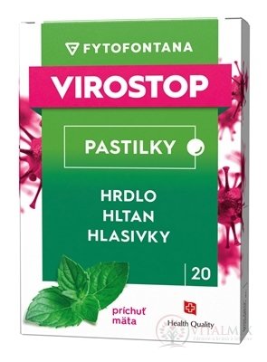 fytofontana VIROSTOP pastilky na cucání, příchuť mátová 1x20 ks