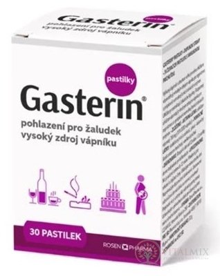 GASTERIN pastilky - RosenPharma žvýkací pastilky 1x30 ks
