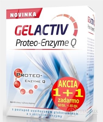 GelActiv Proteo-Enzyme Q Akce 1 + 1 tbl 60 + 60 zdarma (120 ks)