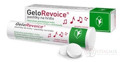 GeloRevoice pastilky na hrdlo, třešeň mentol 1x10 ks