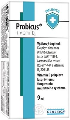 GENERICA Probicus + vitamin D3 kapky 1x9 ml
