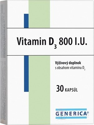 GENERICA Vitamin D3 800 IU cps 1x30 ks