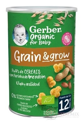 Gerber Organic CHRUMKY Kukuřičně-ovesné arašídové (od ukonč. 12. měsíce) 1x35 g