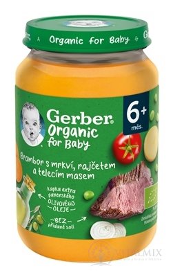 Gerber Organic Masovo-zeleninový příkrm zelenina s telecím masem (od ukonč. 6. měsíce) 1x190 g