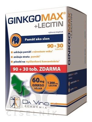 GINKGO MAX + LECITIN - DA VINCI cps 90 + 30 zdarma (120 ks)