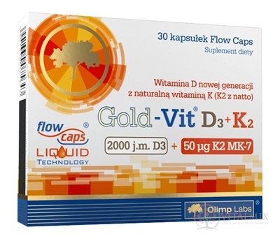 Gold-Vit D3 + K2 cps 1x30 ks