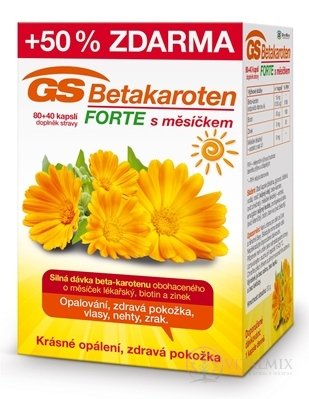 GS Betakaroten FORTE s měsíčkem cps 80 + 40 50% zdarma (120 ks)