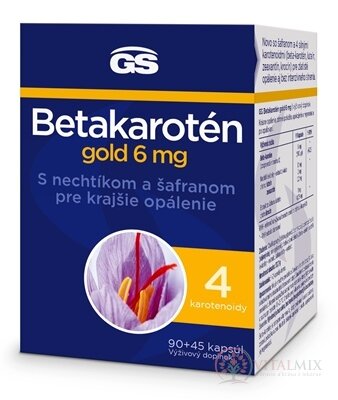 GS Betakaroten gold 6 mg cps s měsíčkem a šafránem 90+45 (135 ks)