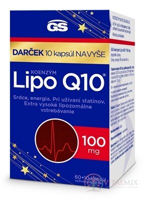 GS Koenzym Lipo Q10 100 mg cps 60+10 navíc (70 ks)