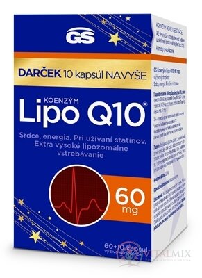 GS Koenzym Lipo Q10 60 mg cps 60+10 navíc (70 ks)