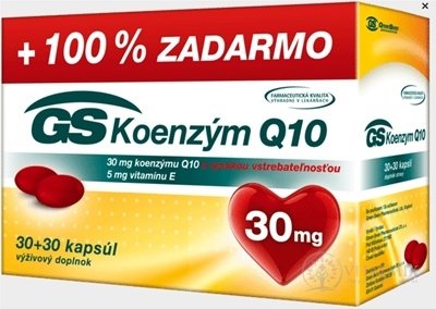 GS Koenzym Q10 30 mg cps 30 + 30 zdarma (60 ks)