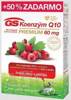 GS Koenzym Q10 60 mg PREMIUM cps 30 + 15 (50% zdarma) (45 ks)