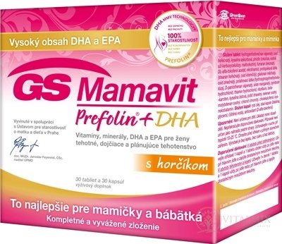 GS Mamavit Prefolin + DHA tbl 30 + cps 30 (inů. 2016) (60 ks), 1x1 set