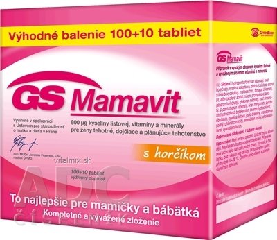 GS Mamavit s hořčíkem tbl 100 + 10 (110 ks)