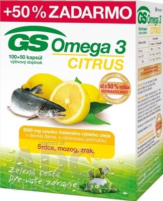 GS Omega 3 CITRUS 2015 cps 100 + 50 (50% zdarma) (150 ks)