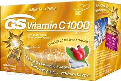 GS Vitamin C 1000 se šipkami 2015 tbl 100 + 20 zdarma (120 ks)