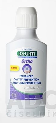 GUM Ortho ústní výplach pro nositele strojků 1x300 ml