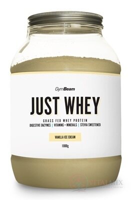 GymBeam Protein Just Whey sušený syrovátkový proteinový prášek, příchuť vanilková zmrzlina, 1x1000 g