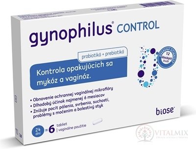 GYNOPHILUS CONTROL vaginální tablety 1x6 ks