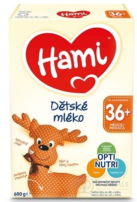 Hami dětské mléko (od ukonč. 36. měsíce) mléčná výživa pro děti v prášku 1x600 g