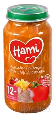 Hami příkrm Makarony s dušeným vepřovým, rajčaty a paprikou (od ukonč. 12. měsíce) 1x250 g