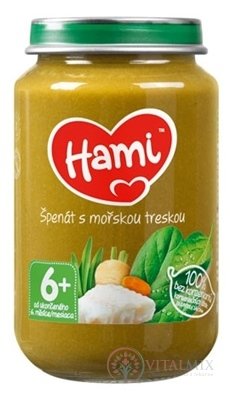 Hami příkrm Špenát s mořskou treskou (od ukonč. 6. měsíce) 1x200 g