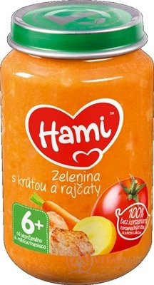 Hami příkrm Zelenina s krůtou a rajčaty (od ukonč. 6. měsíce) 1x200 g