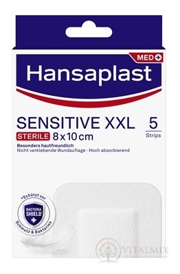 Hansaplast MED SENSITIVE XXL náplast 8x10 cm 1x5 ks