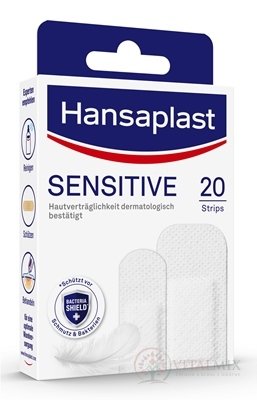 Hansaplast SENSITIVE hypoalergenní náplast (inov.2021) 1x20 ks