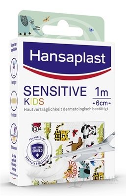 Hansaplast SENSITIVE KIDS Zvířátka náplast dětská, 1m x 6cm, 1x1 ks