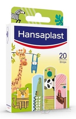 Hansaplast ZVÍŘÁTKA náplast dětská, stripy (inov.2021) 1x20 ks