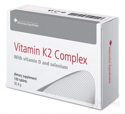 Helvetia Apotheke Vitamin K2 Complex tbl (s vitamínem D3 a selenem) 1x100 ks