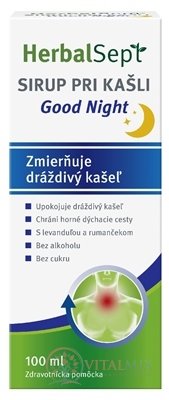 HerbalSept SIRUP PŘI KAŠLI Good Night 1x100 ml