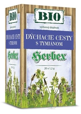 HERBEX BIO DÝCHACÍ CESTY s tymiánem bylinná směs, čaj 20x1,2 g (24 g)