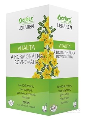 HERBEX Lékárna VITALITA a hormonální rovnováha bylinná směs, čaj 20x3 g (60 g)