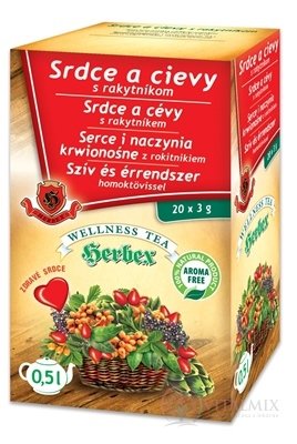 HERBEX Srdce a cévy s rakytníkem bylinný čaj (wellness tea) 20x3 g (60 g)