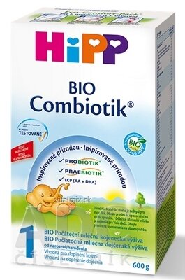 HiPP 1 BIO Combiotik počáteční mléčná kojenců. výživa (od narození) 1x600 g