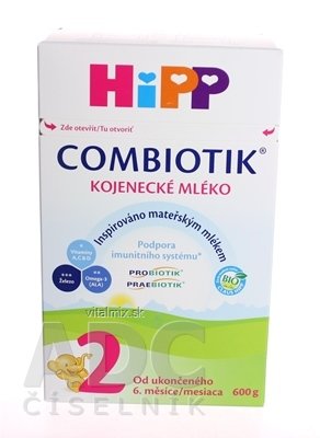 HiPP 2 BIO Combiotik pokračovací mléčná kojenců. výživa (od ukonč. 6.měsíce) 1x600 g