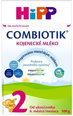 HiPP 2 BIO Combiotik pokračovací mléčná výživa (od ukončeného 6. měsíce) 1x500 g