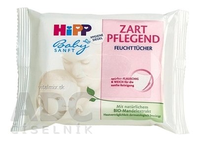 HiPP Babysanft Čistící vlhčené ubrousky s mandlovým olejem 1x10 ks
