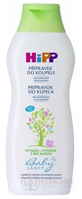 HiPP Babysanft Přípravek do koupele (od narození) s výtažkem z Bio mandlí, 1x350 ml