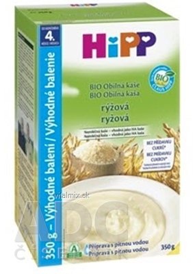 HiPP BIO Obilná kaše rýžová nemléčná, HA, (od ukonč. 4. měsíce) Výhodné balení 1x350 g