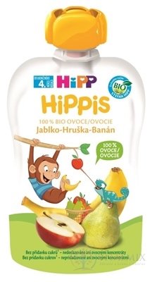 HiPP HiPP 100% Ovoce Jablko Hruška Banán kapsička (od ukonč. 4. měsíce) ovocný příkrm 1x100 g