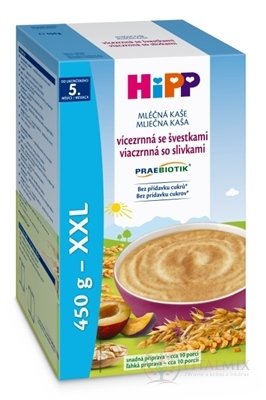 HiPP Mléčná kaše PRAEBIOTIK vícezrnná se švestkami (od ukonč. 5 měsíce) 1x450 g