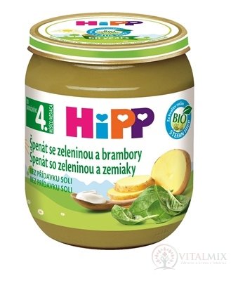 HiPP Příkrm BIO Špenát se zeleninou a bramborami zeleninový (od ukonč. 4. měsíce) 1x125 g