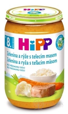 HiPP Příkrm Zelenina, telecí maso a rýže Junior menu (od ukonč. 9. měsíce) 1x220 g